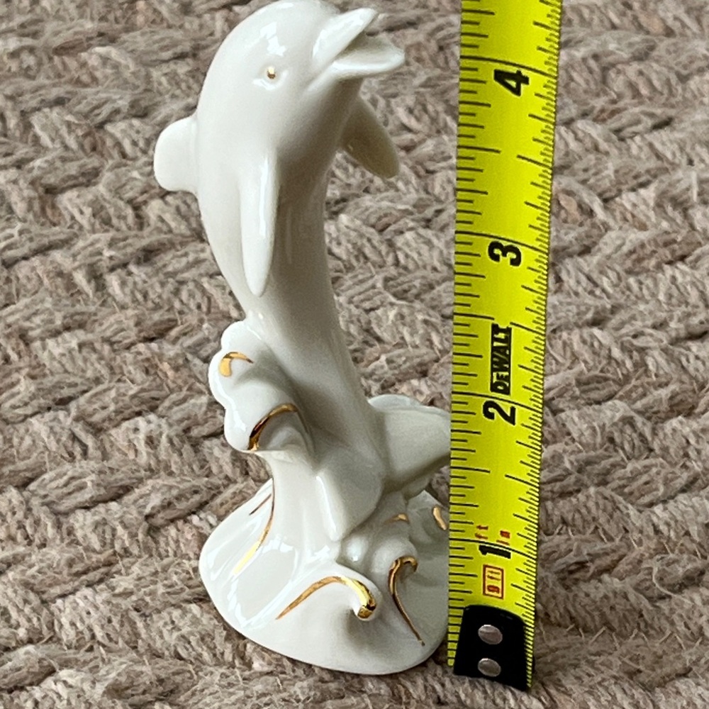 Lenox Cream and Gold Dolphin Sculpture - Picture 10 of 10